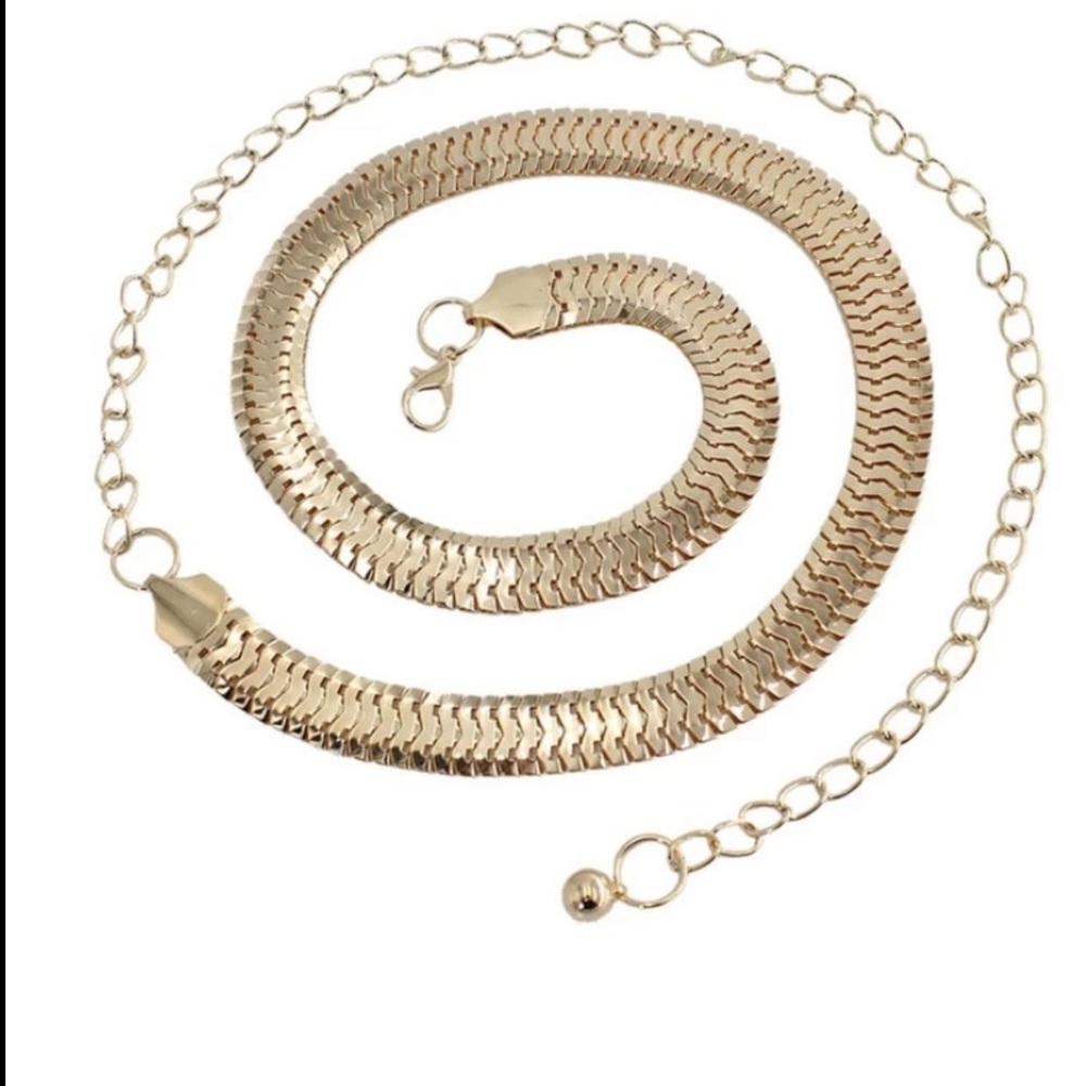 Gold Chain Belt, Adjustable, NWT
